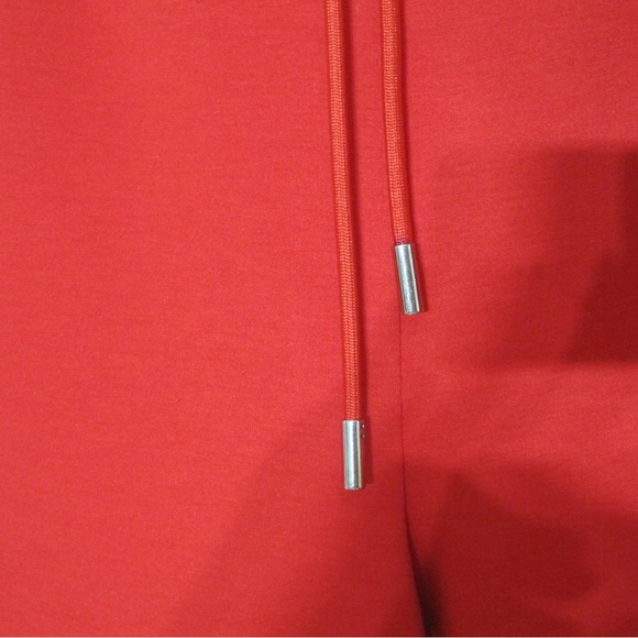 Preloved (worn once) JoeFresh red drawstring straight leg pants with cuffs. - Picture 4 of 6